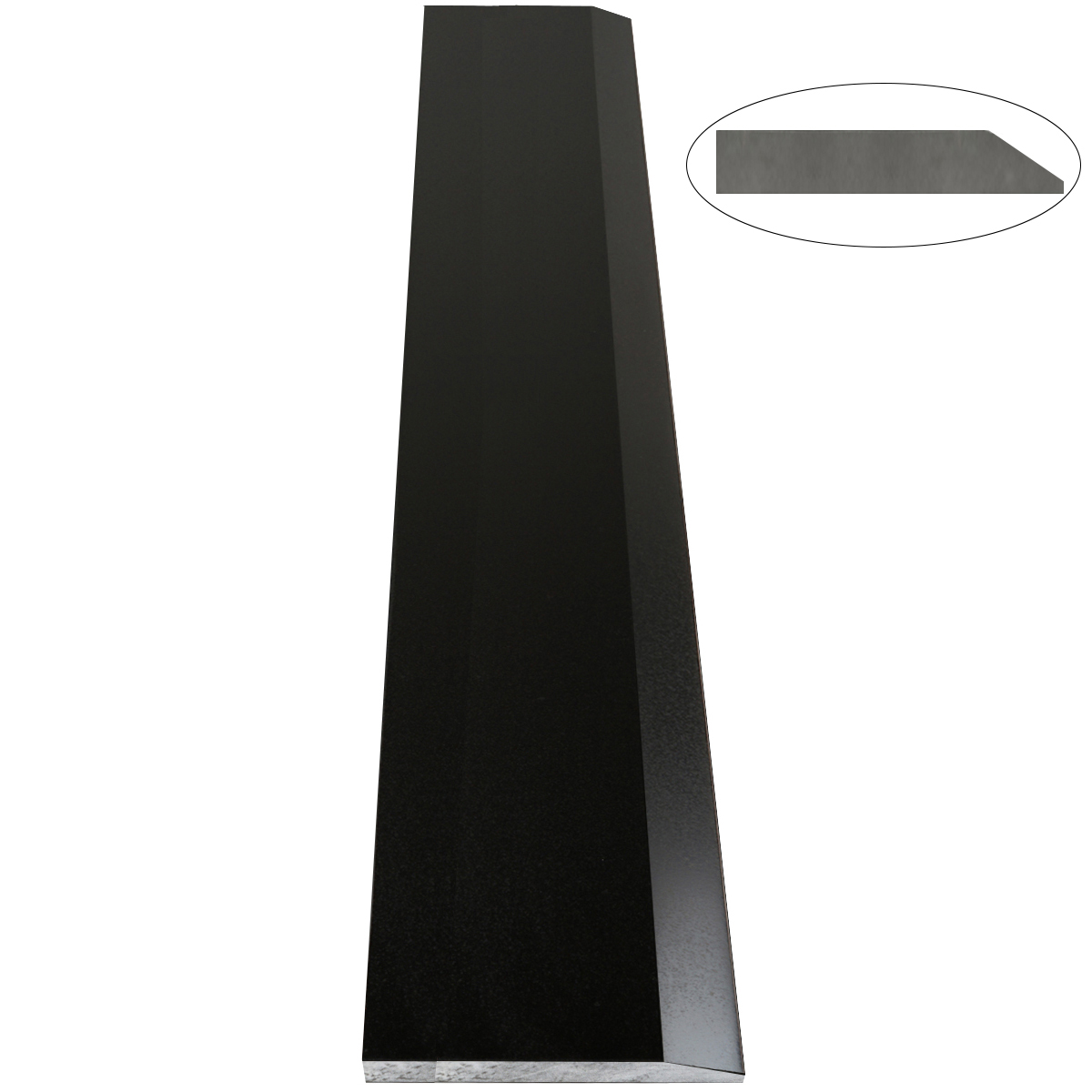 Hollywood Saddle Threshold | Absolute Black Honed Matte Granite Stone